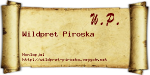 Wildpret Piroska névjegykártya